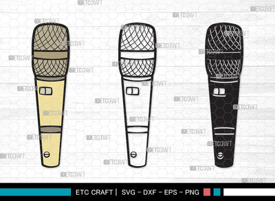 Microphone SVG | Mic Svg | Audio Sound Svg | Sound Recording Svg | Microphone Clipart SVG ETC Craft 
