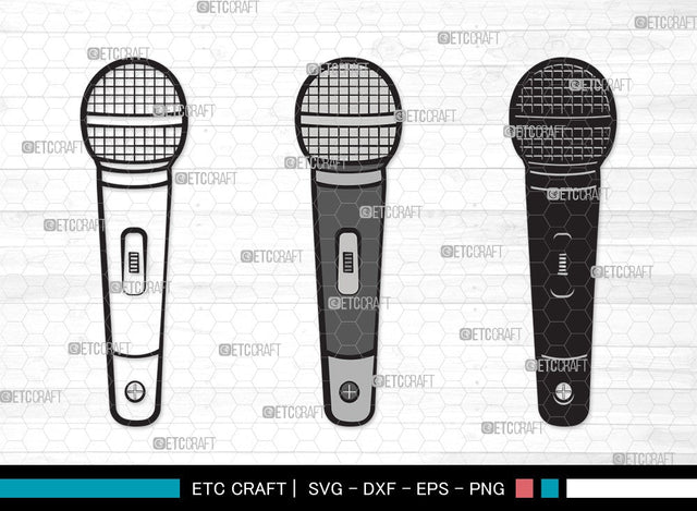 Microphone SVG | Mic Svg | Audio Sound Svg | Sound Recording Svg | Microphone Clipart SVG ETC Craft 