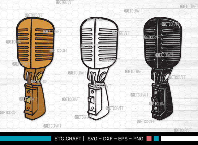 Microphone SVG | Mic Svg | Audio Sound Svg | Sound Recording Svg | Microphone Clipart SVG ETC Craft 