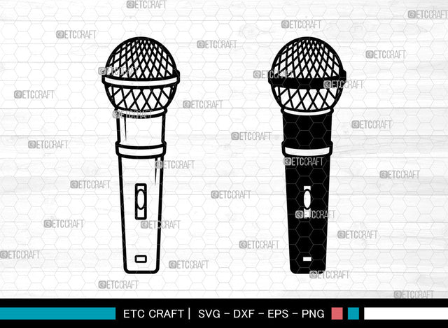 Microphone SVG, Microphone SVG, Audio Sound Svg, Sound Recording Svg, Microphone Icon Svg, Vintage Microphone Svg, Microphone SVG ETC Craft 