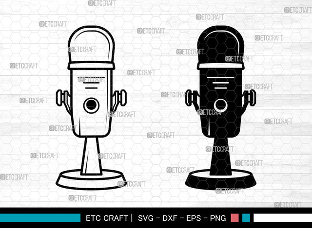 Microphone SVG, Microphone SVG, Audio Sound Svg, Sound Recording Svg, Microphone Icon Svg, Vintage Microphone Svg, Microphone SVG ETC Craft 