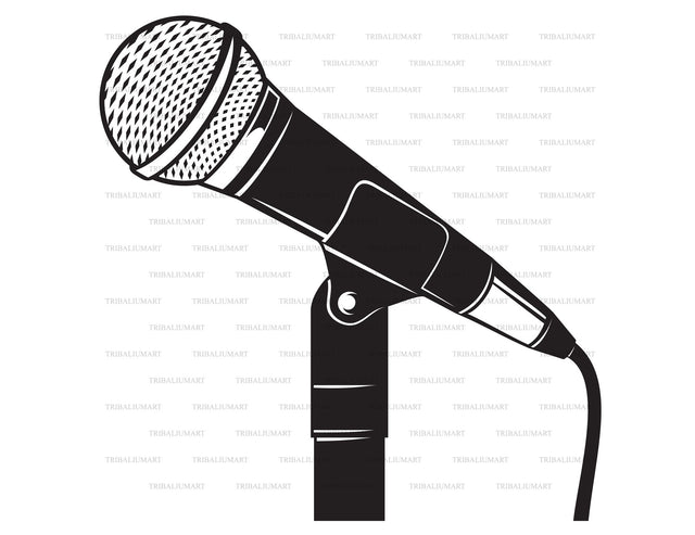 Microphone with stand SVG TribaliumArtSF 