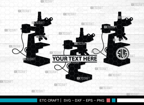 Microscope Monogram, Microscope Silhouette, Microscope SVG, Lab Tool Svg, Microscope Outline Svg, Lab Tech Svg, SB00152 SVG ETC Craft 