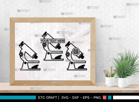 Microscope Monogram, Microscope Silhouette, Microscope SVG, Lab Tool Svg, Microscope Outline Svg, Lab Tech Svg, SB00152 SVG ETC Craft 