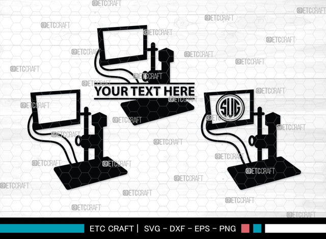 Microscope Monogram, Microscope Silhouette, Microscope SVG, Lab Tool Svg, Microscope Outline Svg, Lab Tech Svg, SB00152 SVG ETC Craft 