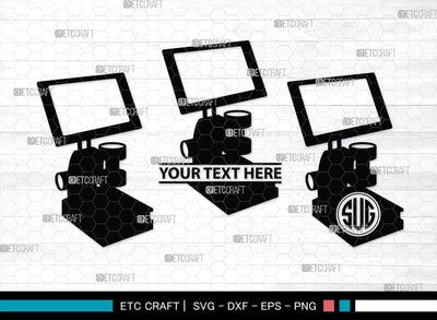 Microscope Monogram, Microscope Silhouette, Microscope SVG, Lab Tool Svg, Microscope Outline Svg, Lab Tech Svg, SB00152 SVG ETC Craft 