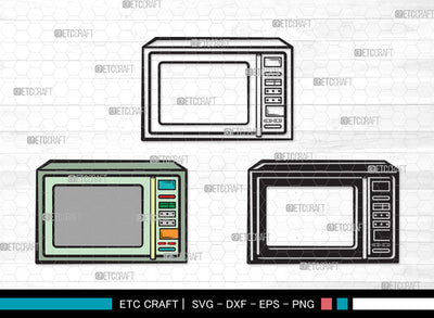 Microwave Clipart SVG, Microwave Oven Svg, Microwave Svg, Cooking Svg, Kitchen Svg, Oven Svg, Microwave Clipart SVG ETC Craft 