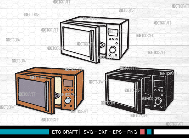 Microwave Clipart SVG, Microwave Oven Svg, Microwave Svg, Cooking Svg, Kitchen Svg, Oven Svg, Microwave Clipart SVG ETC Craft 