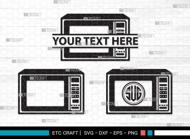 Microwave Monogram SVG, Microwave Oven Svg, Microwave Svg, Cooking Svg, Kitchen Svg, Oven Svg, Microwave Monogram SVG ETC Craft 