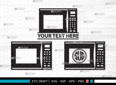 Microwave Monogram SVG, Microwave Oven Svg, Microwave Svg, Cooking Svg, Kitchen Svg, Oven Svg, Microwave Monogram SVG ETC Craft 
