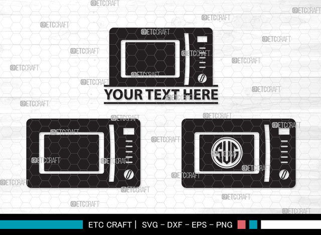 Microwave Monogram SVG, Microwave Oven Svg, Microwave Svg, Cooking Svg, Kitchen Svg, Oven Svg, Microwave Monogram SVG ETC Craft 