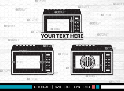 Microwave Monogram SVG, Microwave Oven Svg, Microwave Svg, Cooking Svg, Kitchen Svg, Oven Svg, Microwave Monogram SVG ETC Craft 