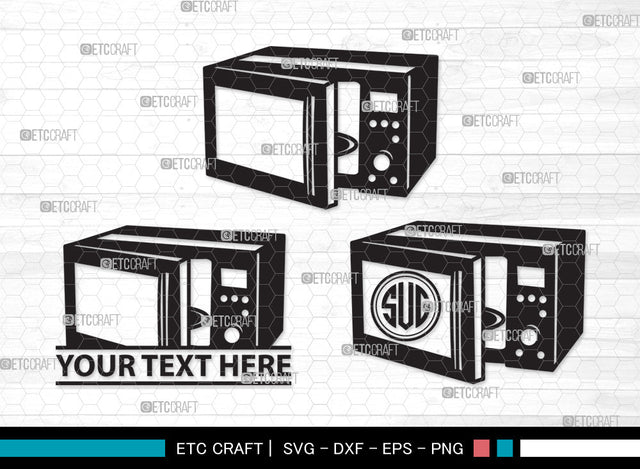 Microwave Monogram SVG, Microwave Oven Svg, Microwave Svg, Cooking Svg, Kitchen Svg, Oven Svg, Microwave Monogram SVG ETC Craft 