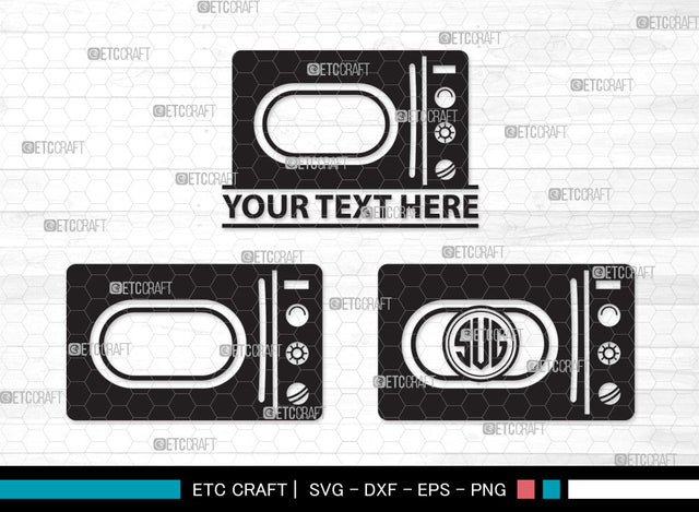 Microwave Monogram SVG, Microwave Oven Svg, Microwave Svg, Cooking Svg, Kitchen Svg, Oven Svg, Microwave Monogram SVG ETC Craft 