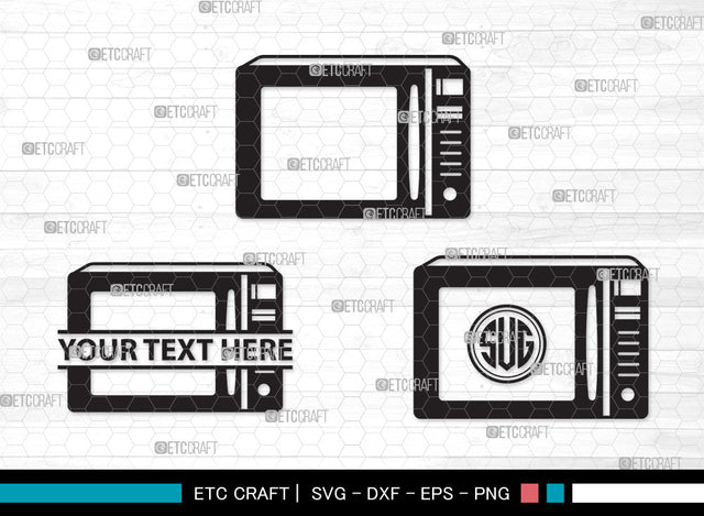 Microwave Monogram SVG, Microwave Oven Svg, Microwave Svg, Cooking Svg, Kitchen Svg, Oven Svg, Microwave Monogram SVG ETC Craft 
