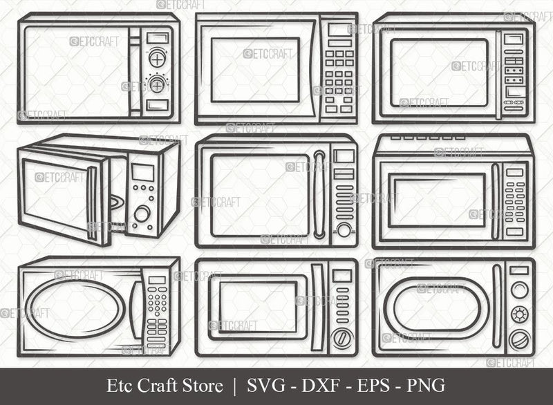 Microwave Outline SVG Cut File | Microwave Oven Svg | Microwave Svg | Cooking Svg | Kitchen Svg | Oven Svg | Microwave Svg Bundle SVG ETC Craft 