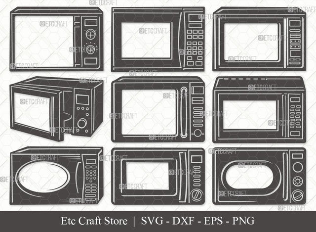 Microwave Silhouette SVG Cut File | Microwave Oven Svg | Microwave Svg | Cooking Svg | Kitchen Svg | Oven Svg | Microwave Svg Bundle SVG ETC Craft 