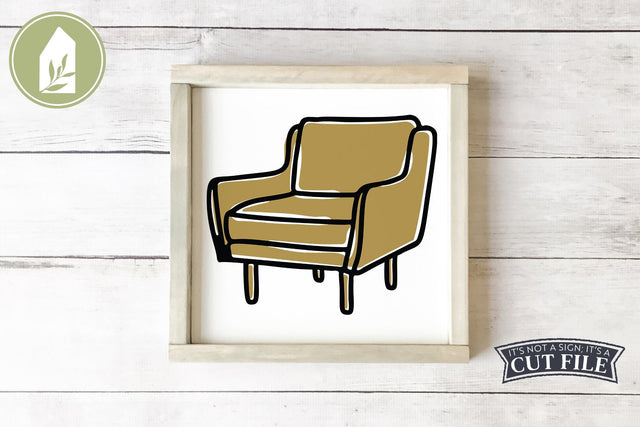 Mid Century Modern Chair SVG | Boho SVG SVG LilleJuniper 