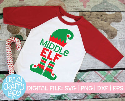 Middle Elf | Christmas SVG Cut File SVG Crazy Crafty Lady Co. 