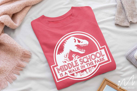 Middle school is a walk in the park svg,Kindergarten Teacher Svg, Cool Teacher T-shirt svg, Cut files, Funny Teacher Svg SVG Isabella Machell 