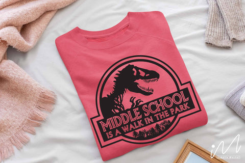 Middle school is a walk in the park svg,Kindergarten Teacher Svg, Cool Teacher T-shirt svg, Cut files, Funny Teacher Svg SVG Isabella Machell 