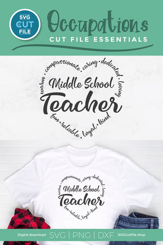 Middle school teacher svg, Teacher appreciation svg SVG SVG Cut File 