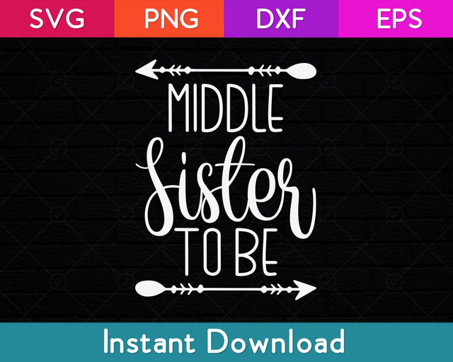 Middle Sister To Be Sibling Day Svg Design SVG artprintfile 