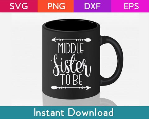 Middle Sister To Be Sibling Day Svg Design SVG artprintfile 