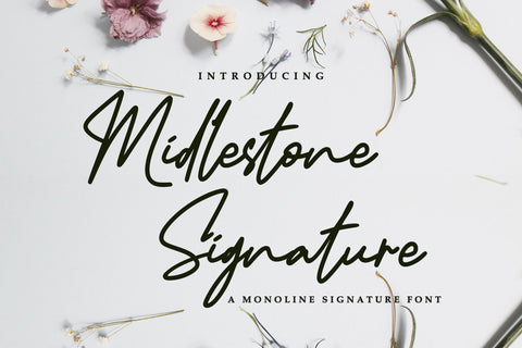 Midlestone Signature Font R. Studio 