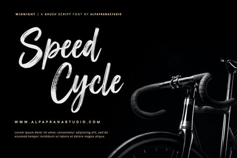 Midnight - Brush Script Font Font Alpaprana Studio 