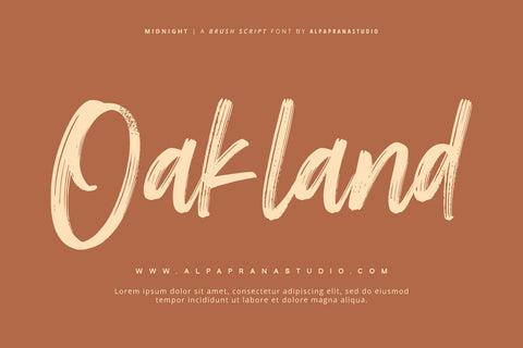 Midnight - Brush Script Font Font Alpaprana Studio 