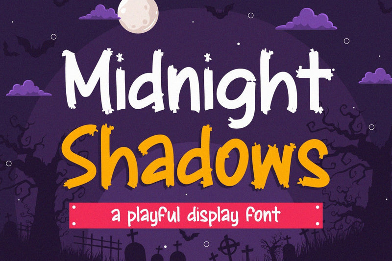 Midnight Shadows - Playful Display Font Font Alpaprana Studio 