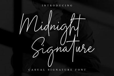 Midnight Signature Font Font MJB Letters Studio 