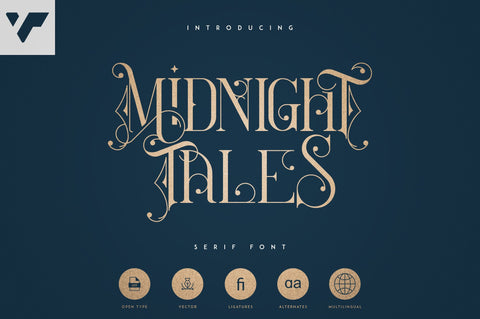 Midnight Tales - Vintage font Font VPcreativeshop 
