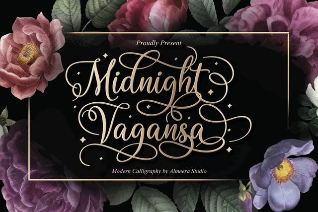 Midnight Vagansa | Beauty Calligraphy Font studioalmeera 