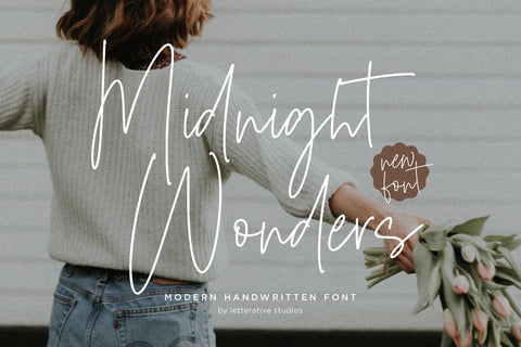 Midnight Wonders Modern Handwritten Font Font Letterative 