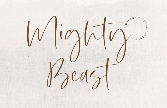 Mighty Beast Font Timur type 