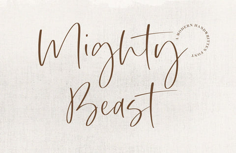 Mighty Beast Font Timur type 