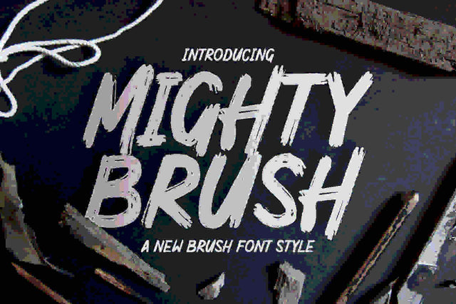 Mighty Brush Font Garisman Studio 