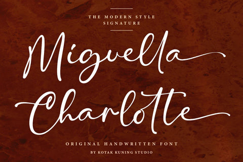 Miguella Charlotte - Wedding Script Font Font Kotak Kuning Studio 