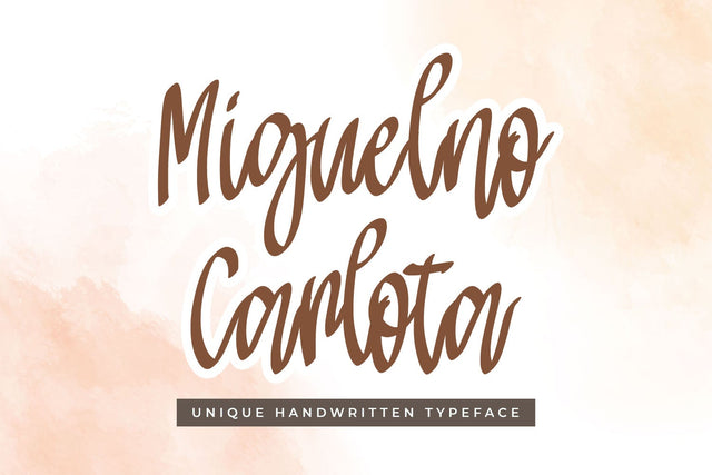 Miguelno Carlota Modern Script Font Font Creakokun Studio 