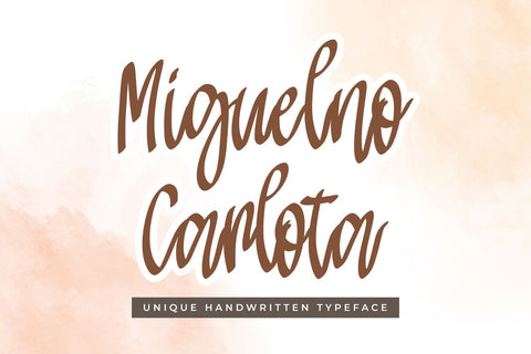 Miguelno Carlota Modern Script Font Font Creakokun Studio 