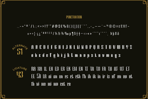 Mihbur | Art Deco Font Font twinletter 