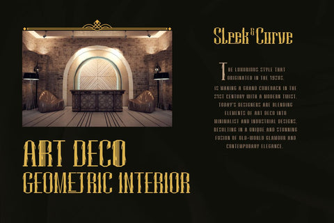 Mihbur | Art Deco Font Font twinletter 