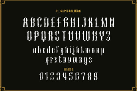 Mihbur | Art Deco Font Font twinletter 