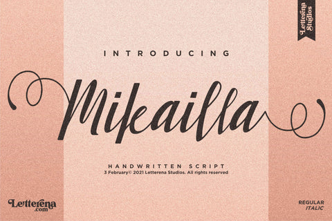 Mikailla Font Letterena Studios 