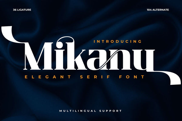 Mikanu | Serif Classic Modernism Font twinletter 