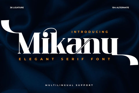 Mikanu | Serif Classic Modernism Font twinletter 