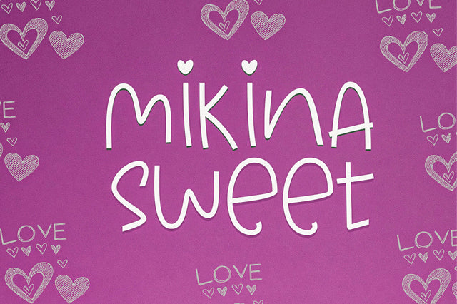 Mikina Sweet Font gatype 