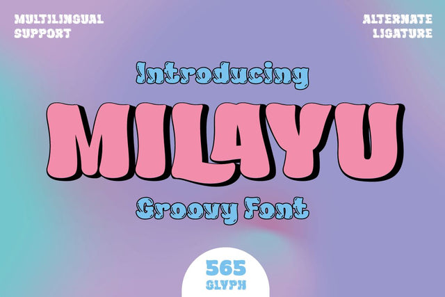 Milayu - Groovy Font Font twinletter 